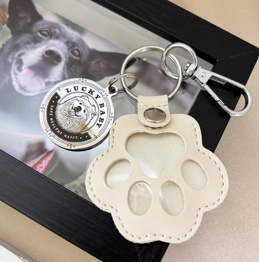 Personalized Pet Photo Keychain & Fur Keepsake Set